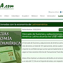 Mercado de fusiones y adquisiciones en Amrica Latina alcanza los US$7.488M en enero